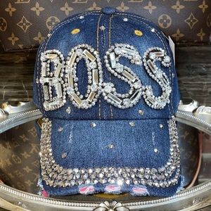 BOSS Rhinestone Denim Women’s Cap / Hat